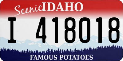 ID license plate I418018