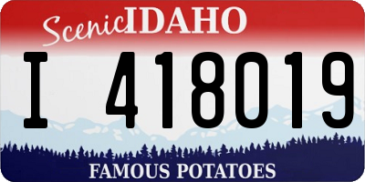 ID license plate I418019