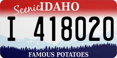 ID license plate I418020