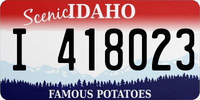 ID license plate I418023