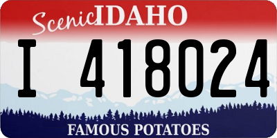 ID license plate I418024