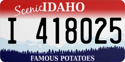 ID license plate I418025