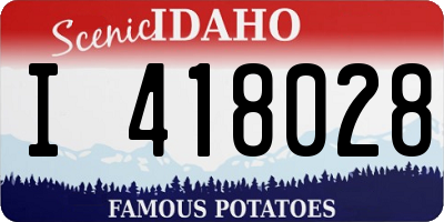 ID license plate I418028