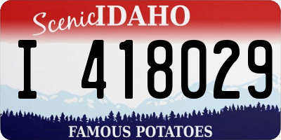 ID license plate I418029