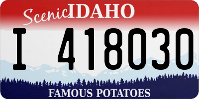 ID license plate I418030