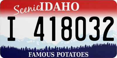 ID license plate I418032