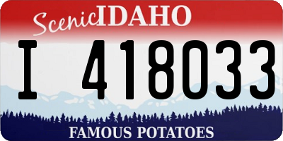 ID license plate I418033