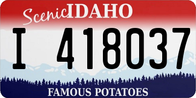 ID license plate I418037