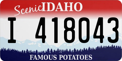 ID license plate I418043