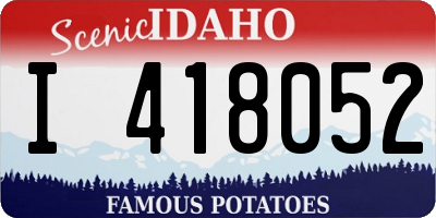 ID license plate I418052