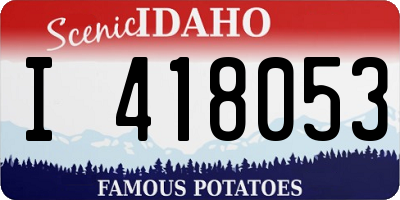 ID license plate I418053