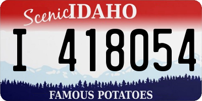 ID license plate I418054