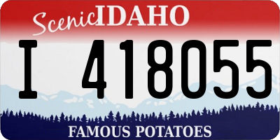 ID license plate I418055