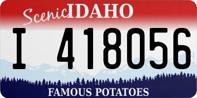ID license plate I418056