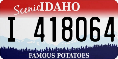 ID license plate I418064