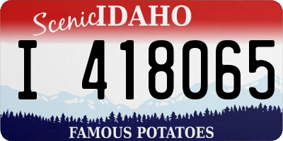 ID license plate I418065
