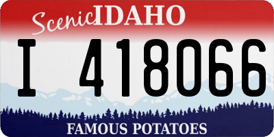 ID license plate I418066