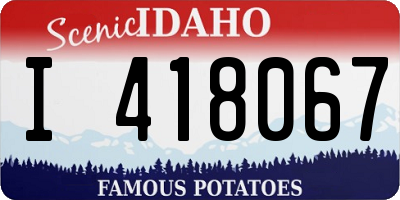 ID license plate I418067