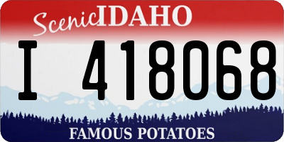 ID license plate I418068