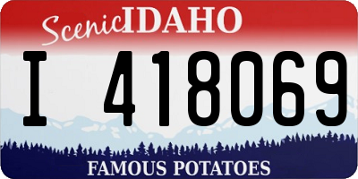 ID license plate I418069