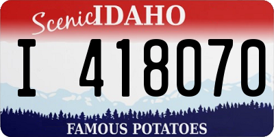 ID license plate I418070