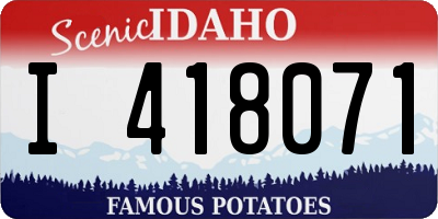 ID license plate I418071