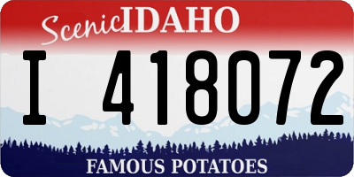 ID license plate I418072