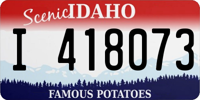 ID license plate I418073