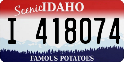 ID license plate I418074