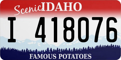 ID license plate I418076