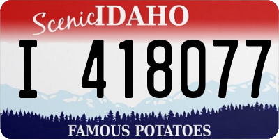 ID license plate I418077