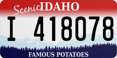 ID license plate I418078