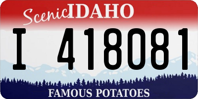 ID license plate I418081