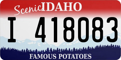 ID license plate I418083