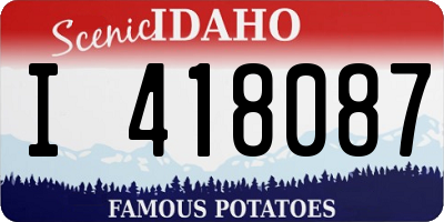 ID license plate I418087