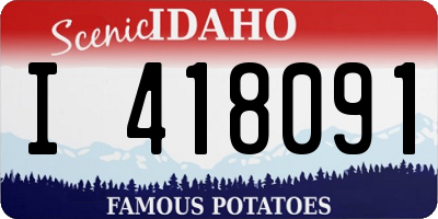 ID license plate I418091
