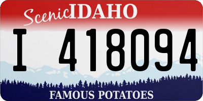 ID license plate I418094