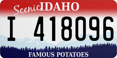 ID license plate I418096