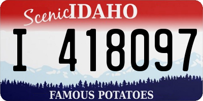ID license plate I418097