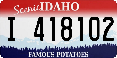 ID license plate I418102