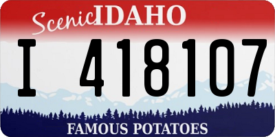 ID license plate I418107