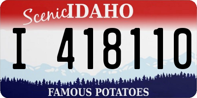 ID license plate I418110