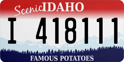 ID license plate I418111