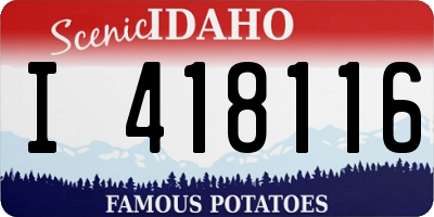 ID license plate I418116