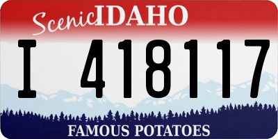 ID license plate I418117