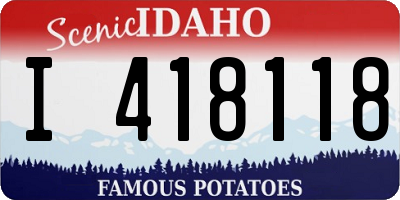 ID license plate I418118