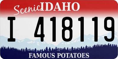 ID license plate I418119
