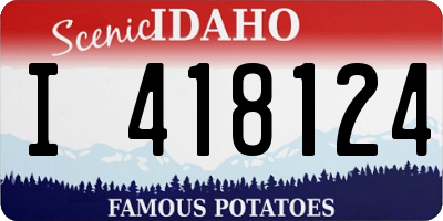 ID license plate I418124