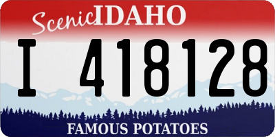 ID license plate I418128