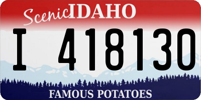 ID license plate I418130